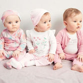 Set de Gorros 2pc de 0-3m Rosa